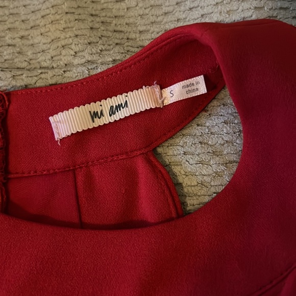Mi Ami, red flared jumpsuit, size small. - Picture 2 of 2